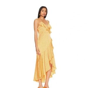 1. State Yellow Asymmetrical Wrap Sundress